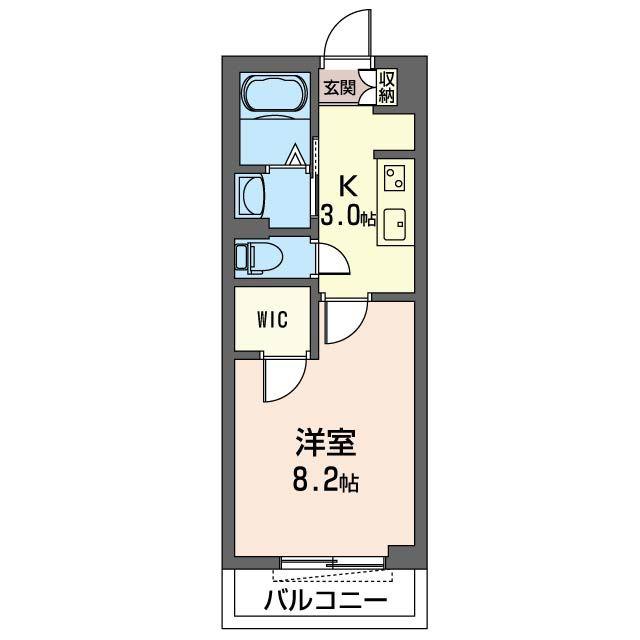 千葉都市モノレール 桜木駅(千葉) 徒歩13分 3階建 築5年(1K/3階)の間取り写真
