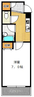 貴王天満橋(1K/5階)の間取り写真