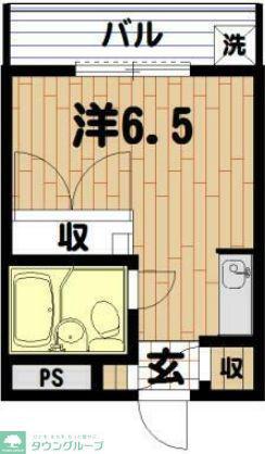 ユースフル南林間(ワンルーム/4階)の間取り写真