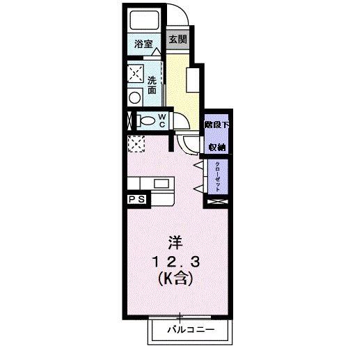サンライト(ワンルーム/1階)の間取り写真
