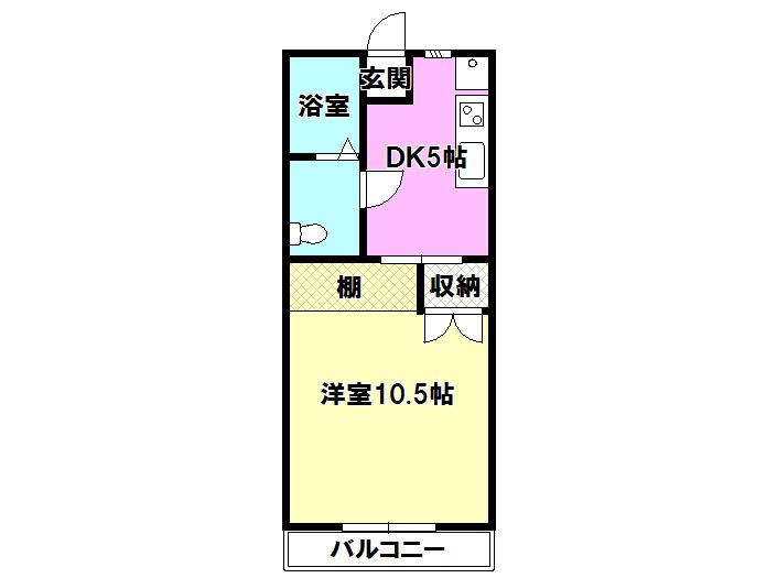 ムーンストーン(1K/2階)の間取り写真