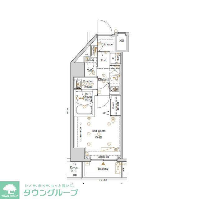 LOG横浜鶴見(1K/10階)の間取り写真