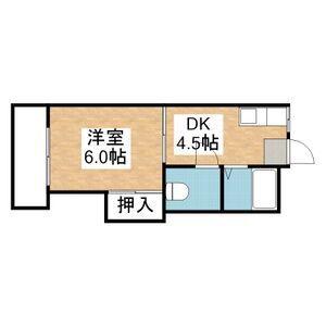 シティービュー瑞穂(1DK/2階)の間取り写真