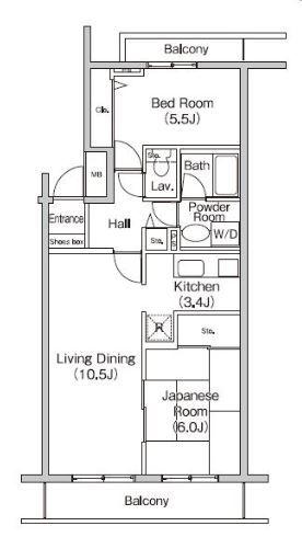 フィール天神町3号館(2LDK/3階)の間取り写真