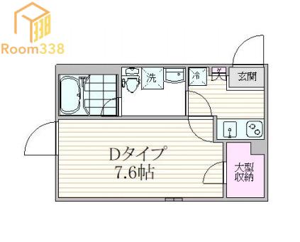 グランピア東中野駅前(1K/2階)の間取り写真