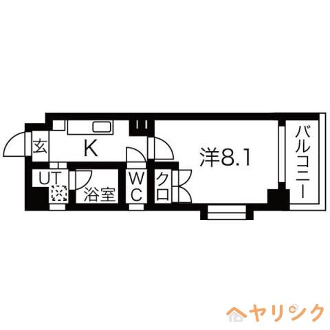 アールズヒルズ社台(1K/1階)の間取り写真
