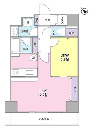 TKフラッツ渋谷(1LDK/4階)の間取り写真