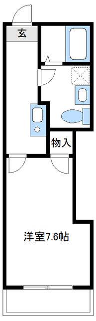 シェモア伊勢原(1K/3階)の間取り写真