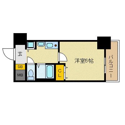 プレサンス名古屋STATIONザ・シティ(1K/4階)の間取り写真