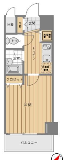 コンシェリア・デュー勝どき(1K/3階)の間取り写真