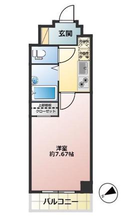 ヴェローナ白金(1K/2階)の間取り写真