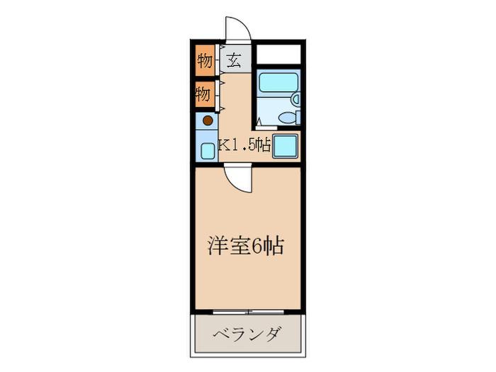 シングルマンションまこと(1K/2階)の間取り写真