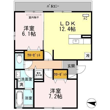 ロイヤルガーデン木場(2LDK/3階)の間取り写真