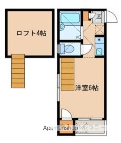 マキシム姪浜(ワンルーム/1階)の間取り写真