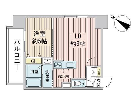 ECLAIR(1LDK/13階)の間取り写真