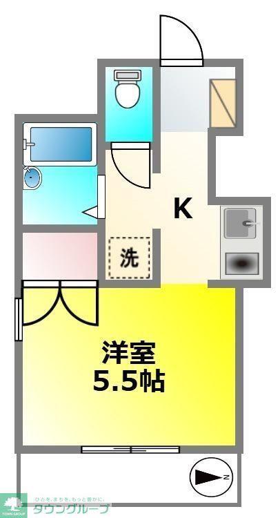 天野屋ビル(ワンルーム/4階)の間取り写真