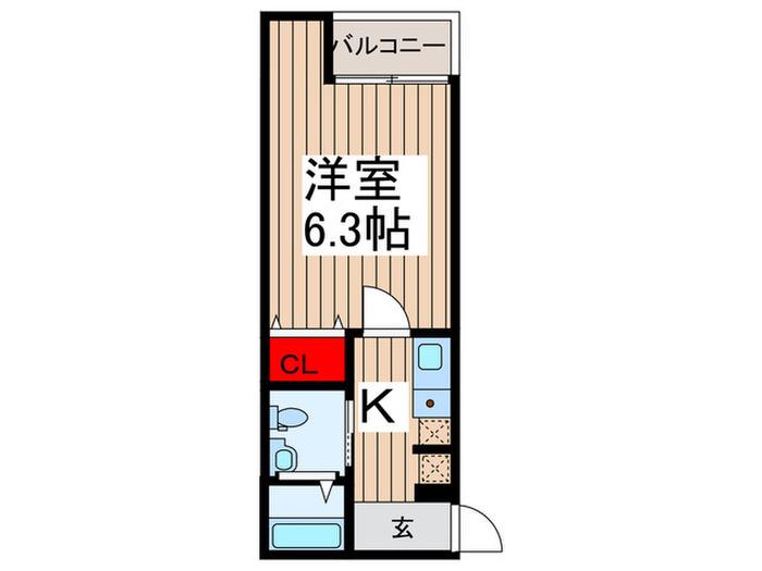 LE TEMPS RICHE(1K/3階)の間取り写真