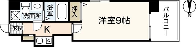 FELIZ NOBORI(1K/10階)の間取り写真