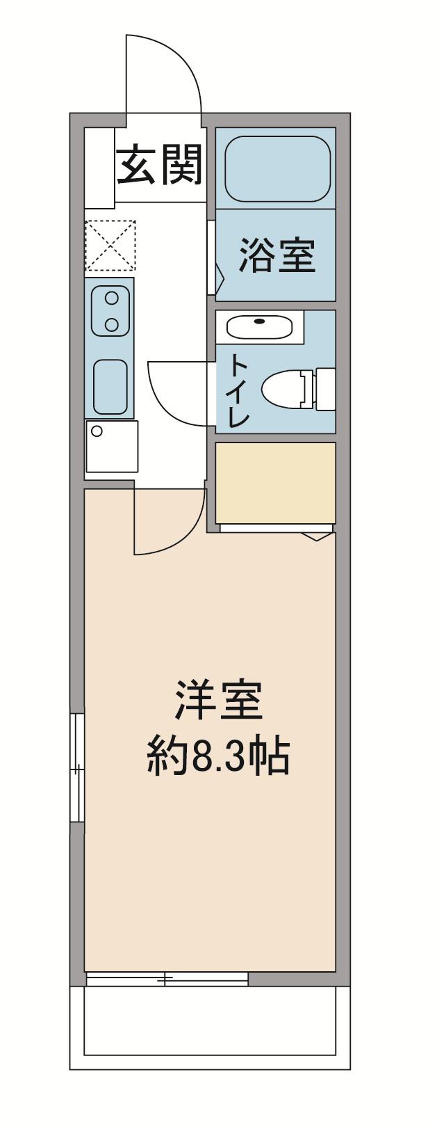 NSハイム(1K/1階)の間取り写真