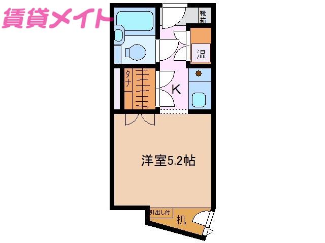 プロミネントDAIAN(ワンルーム/1階)の間取り写真