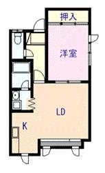 パセオ東光4.1(1LDK/2階)の間取り写真