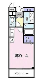 エクセレンテ(ワンルーム/1階)の間取り写真