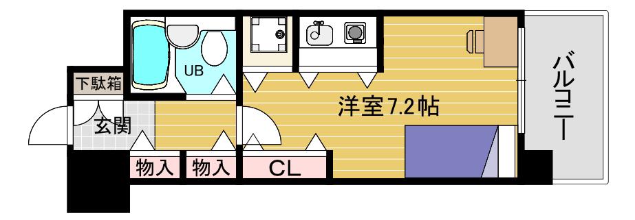 ルモンド西宮(1K/2階)の間取り写真