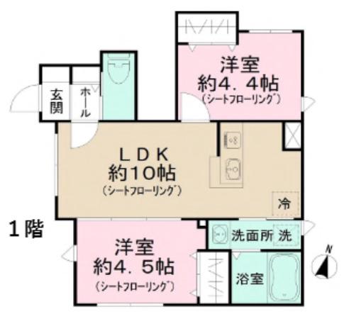 快適空間 奏(2LDK/1階)の間取り写真
