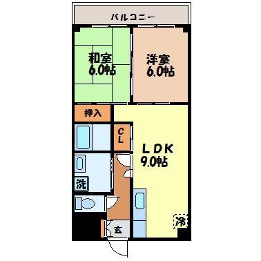 トレジャーマンション(2LDK/1階)の間取り写真