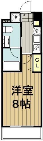 エミリブ下落合(1K/6階)の間取り写真