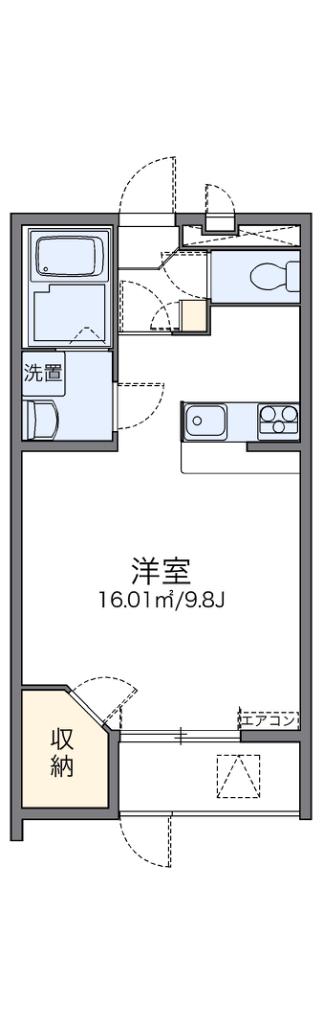 レオパレス天上野II(1K/1階)の間取り写真