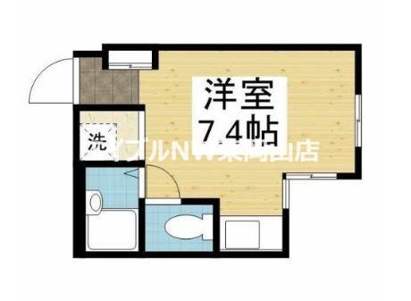 ルシエル番町(ワンルーム/2階)の間取り写真