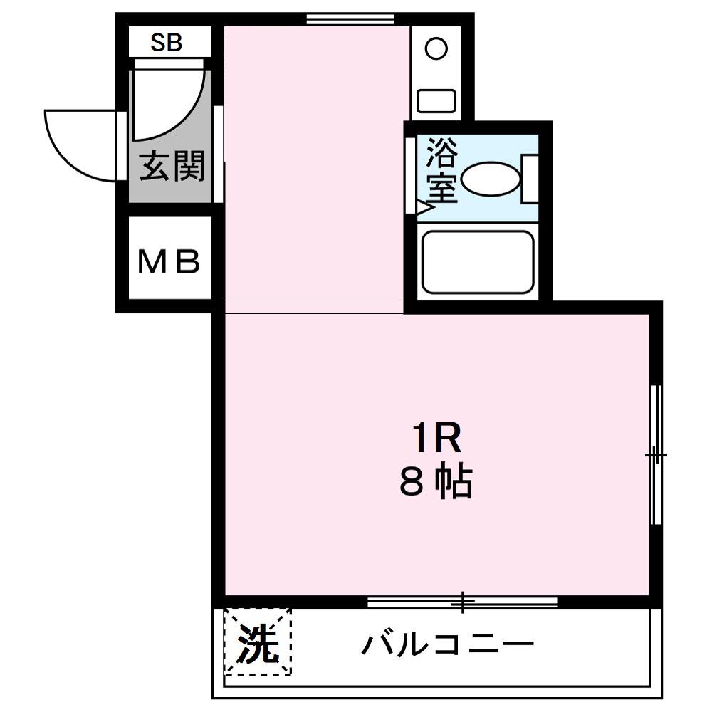 メゾンミキII(ワンルーム/4階)の間取り写真