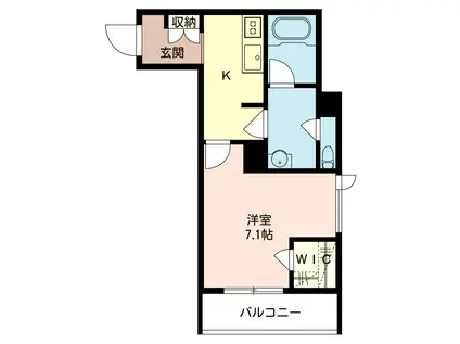 CRANE TERRACE(1K/2階)の間取り写真