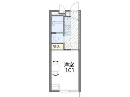 レオパレスレジーナII(1K/1階)の間取り写真