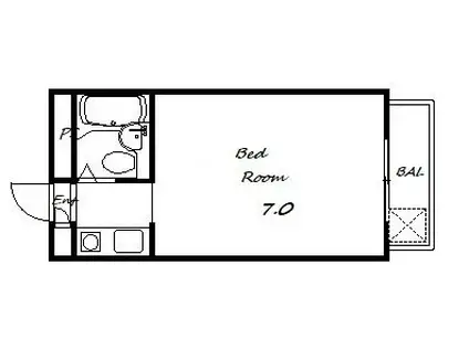 NEXTCOURT神戸ウエスト(ワンルーム/1階)の間取り写真