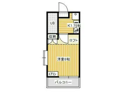 ファインビレッジIII(1K/2階)の間取り写真