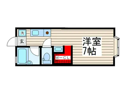 エステートタイム(ワンルーム/2階)の間取り写真