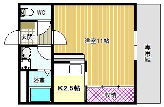エストレノ(1K/3階)の間取り写真