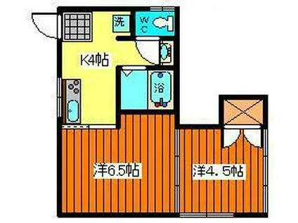 メゾンドノエル(2K/1階)の間取り写真