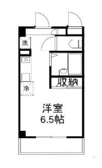 GV備岡(ワンルーム/6階)の間取り写真