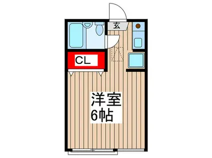 DELPHICA(ワンルーム/1階)の間取り写真