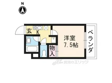 メゾン・パル(1K/1階)の間取り写真