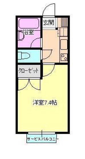 メゾンすみれA(1K/1階)の間取り写真