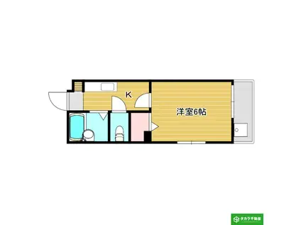 ラ・メール睦月(1K/3階)の間取り写真