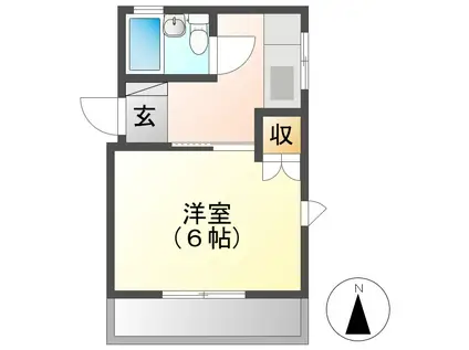 メゾンド・フローラ(1K/3階)の間取り写真