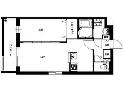 グランストーク天龍川II(1LDK/1階)の間取り写真