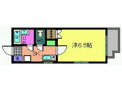 AMALFI EST(1K/2階)の間取り写真