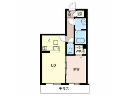 CASA LUMINOSA(1LDK/1階)の間取り写真