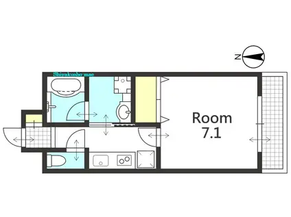 三篠KSMビル(1K/3階)の間取り写真